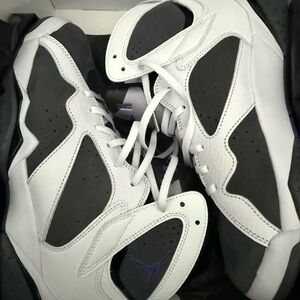 Jordan Men's White and Black Sneakers